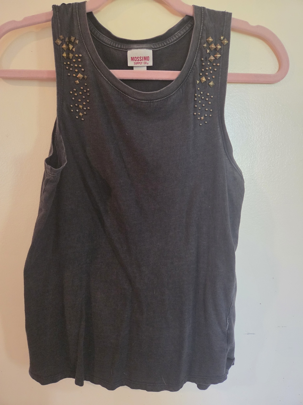 Mossimo Supply Co. Charcoal Studded Sleeveless Tank